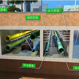 ?？诘叵戮C合管廊兩管線(xiàn)入廊